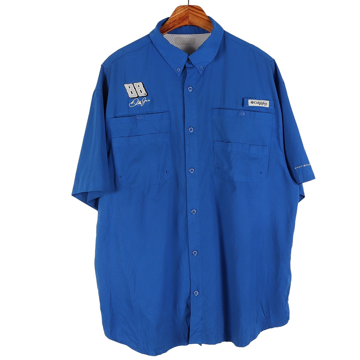 컬럼비아(COLUMBIA) 블루 PFG 피싱 반팔 셔츠 / L