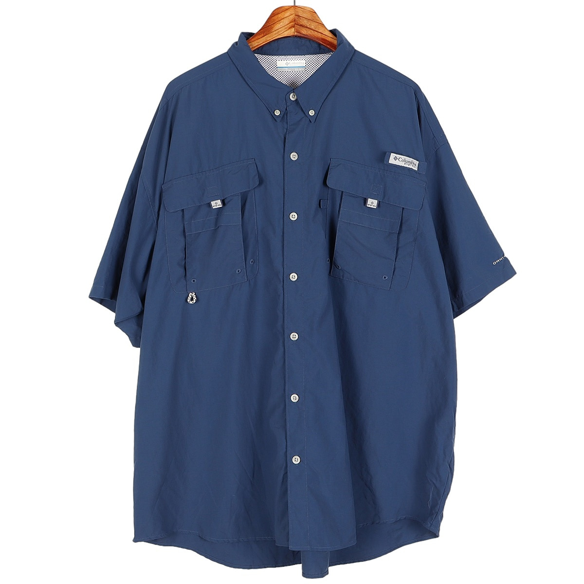 컬럼비아(COLUMBIA) 블루 PFG 피싱 반팔 셔츠 / 2XL
