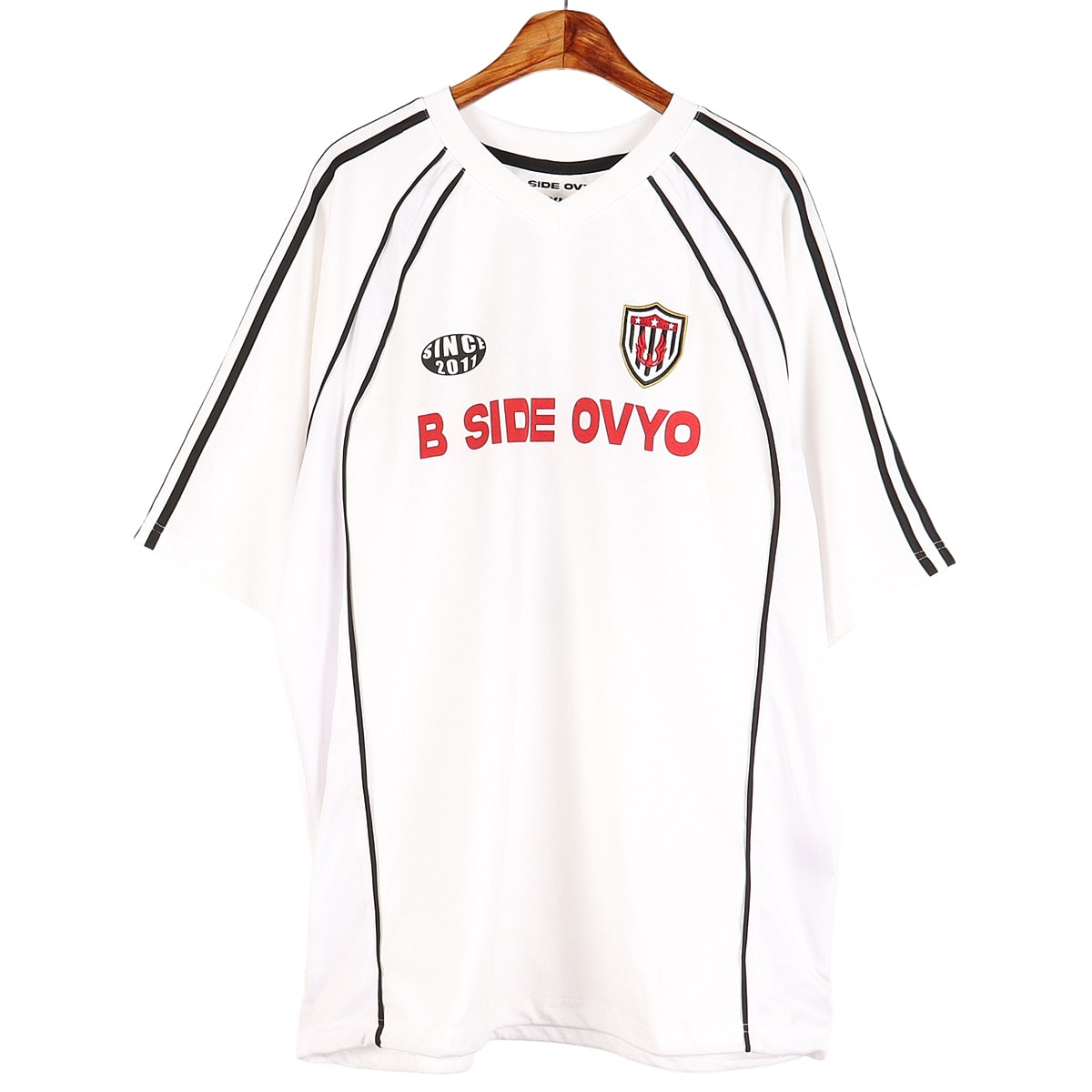 오비오(OVYO) RED 오버핏 반팔 티셔츠 / XL