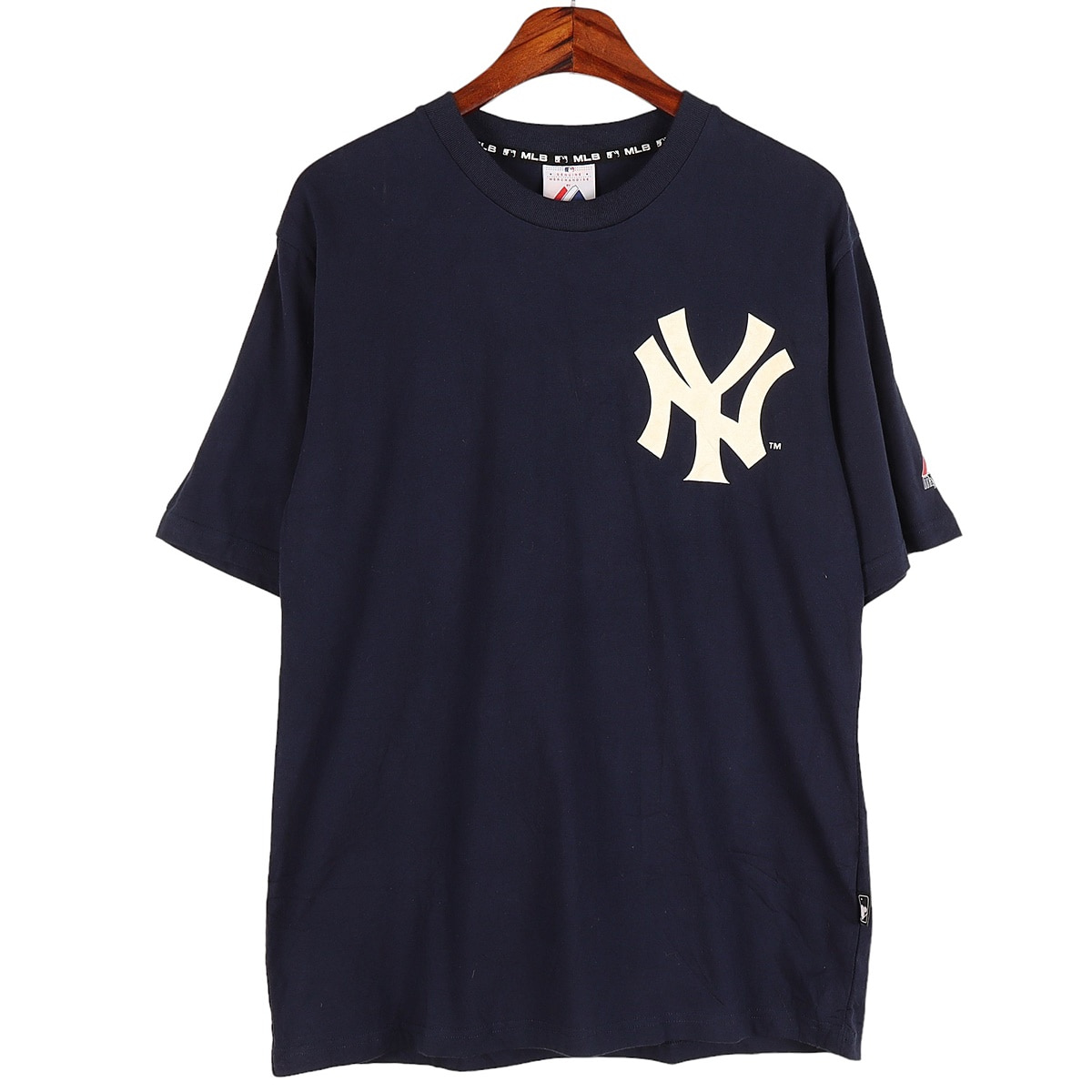 마제스틱(MAJESTIC) 네이비 뉴욕 양키스 왕젠민 반팔 티셔츠 / M