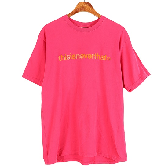 디스이즈네버댓(THISISNEVERTHAT) 핑크 반팔 티셔츠 / M