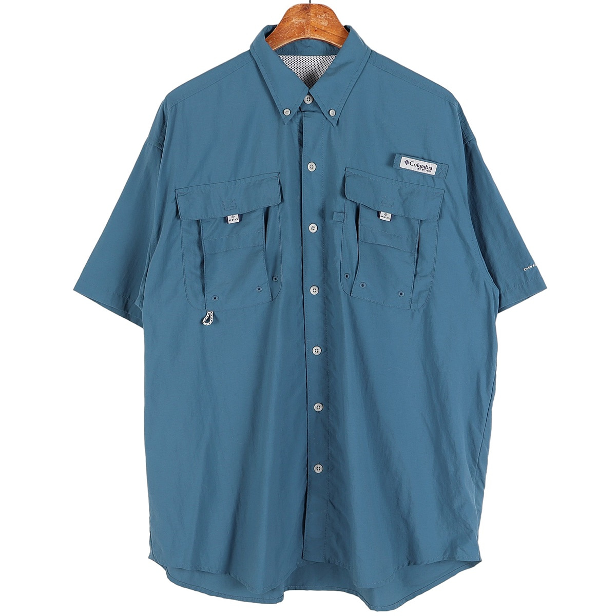 컬럼비아(COLUMBIA) 블루 PFG 피싱 반팔 셔츠 / L