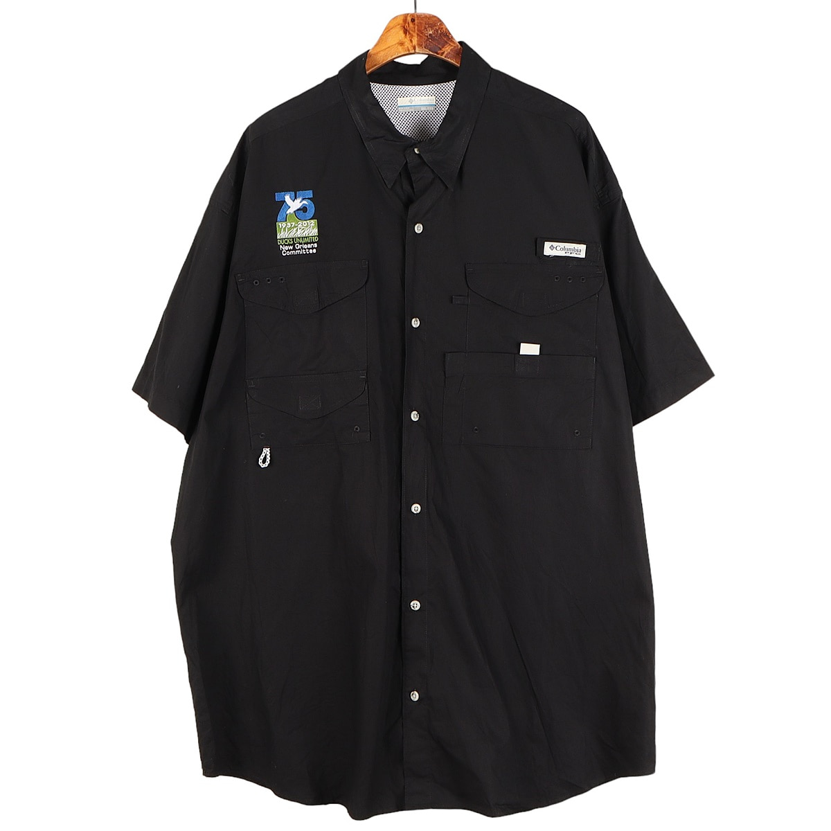 컬럼비아(COLUMBIA) 블랙 PFG 피싱 반팔 셔츠 / 2XL