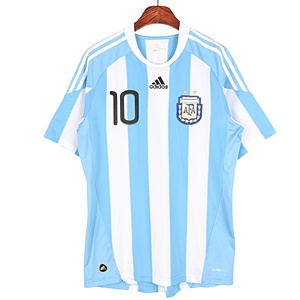 아디다스(ADIDAS) 아르헨티나 국대 2010 월드컵 리오넬 메시 홈 사커 유니폼 / L